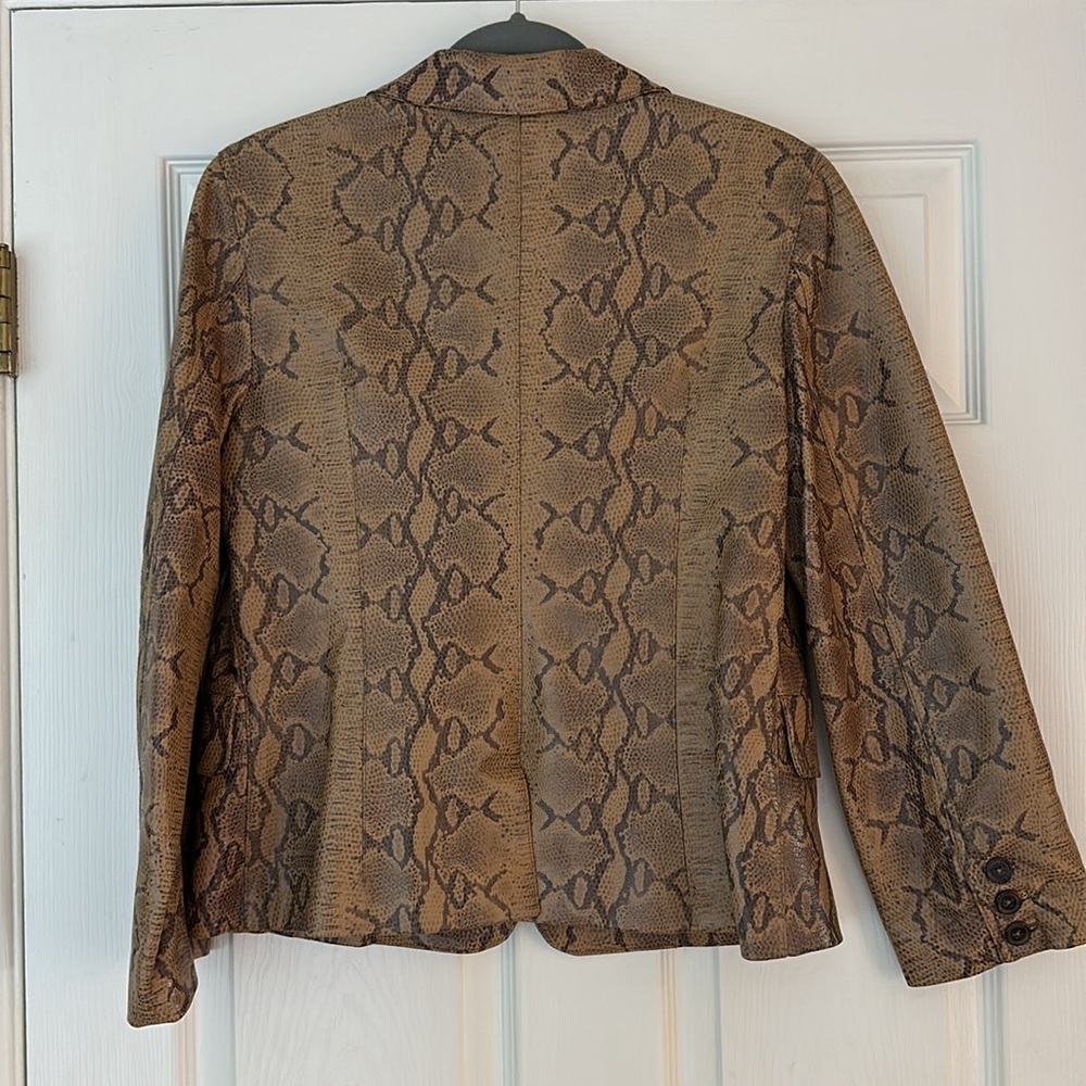 Nili Lotan Sylvie Snake Skin Python Lambskin Blaz… - image 3